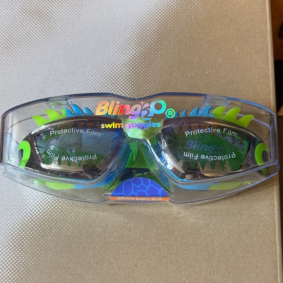 Kids Swim Goggles - Blue and Green - Picture 1 of 3